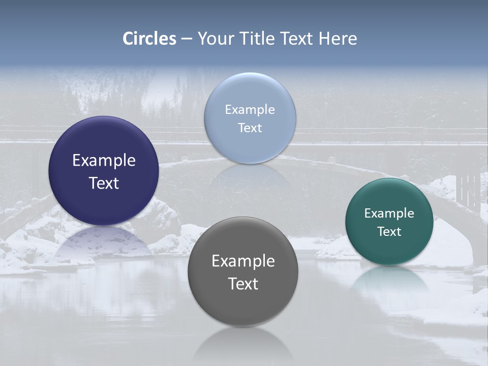 A Bridge Over A Body Of Water Covered In Snow PowerPoint Template