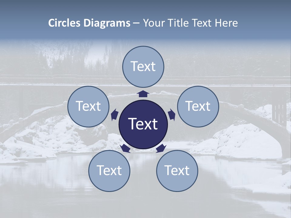 A Bridge Over A Body Of Water Covered In Snow PowerPoint Template