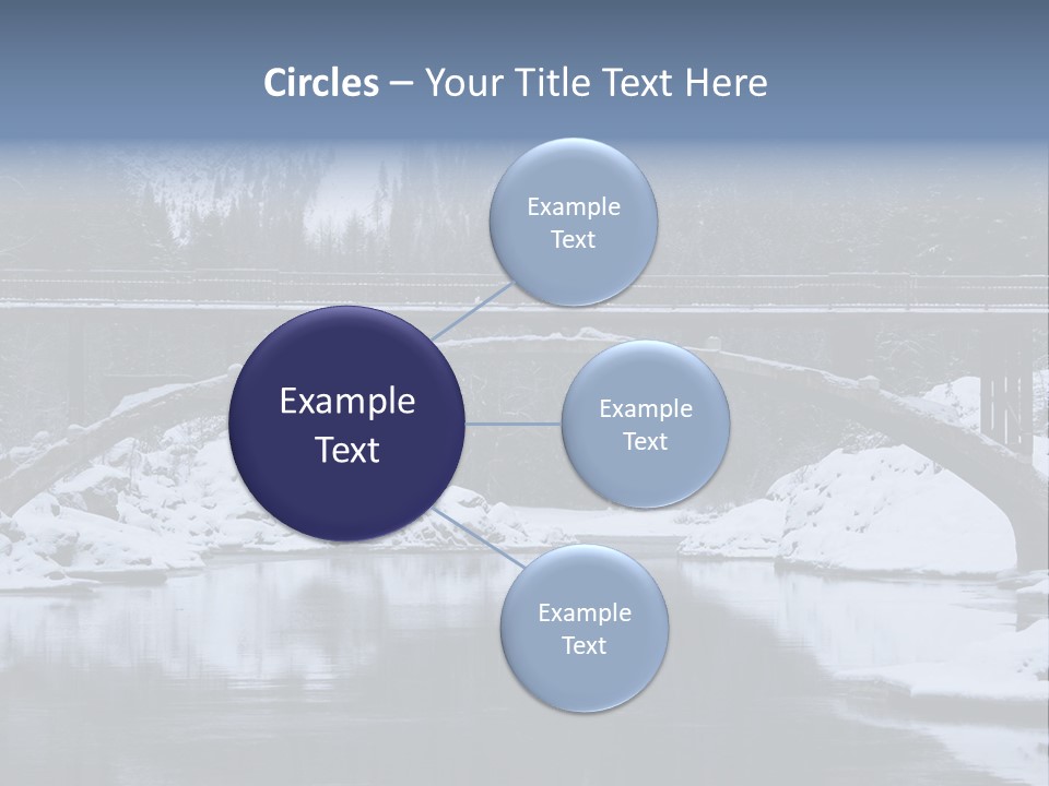 A Bridge Over A Body Of Water Covered In Snow PowerPoint Template