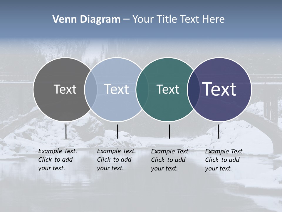 A Bridge Over A Body Of Water Covered In Snow PowerPoint Template