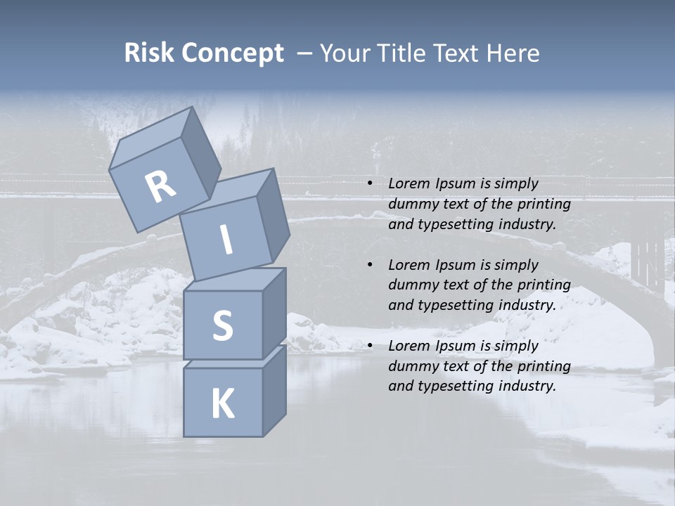 A Bridge Over A Body Of Water Covered In Snow PowerPoint Template