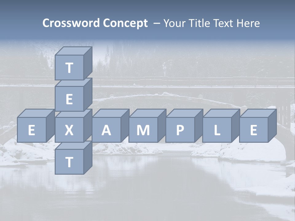 A Bridge Over A Body Of Water Covered In Snow PowerPoint Template
