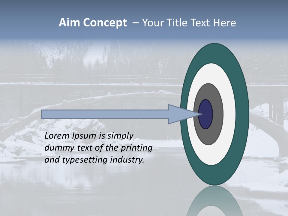 A Bridge Over A Body Of Water Covered In Snow PowerPoint Template