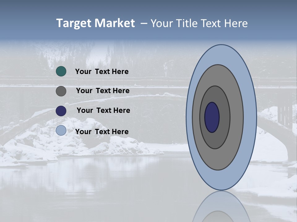 A Bridge Over A Body Of Water Covered In Snow PowerPoint Template