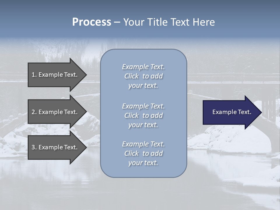 A Bridge Over A Body Of Water Covered In Snow PowerPoint Template