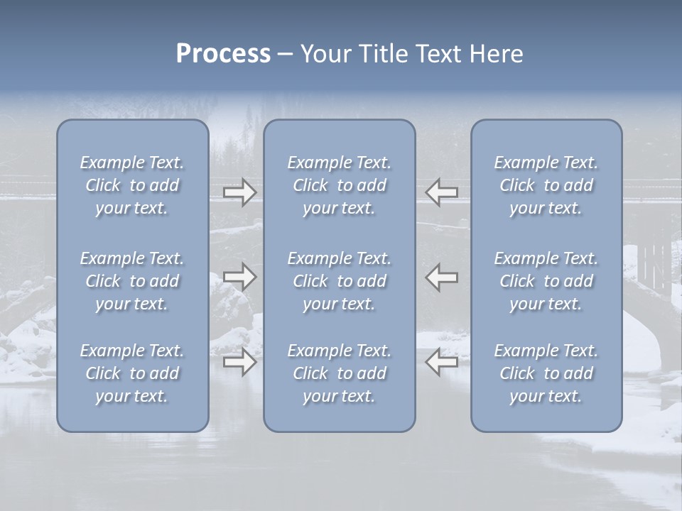 A Bridge Over A Body Of Water Covered In Snow PowerPoint Template