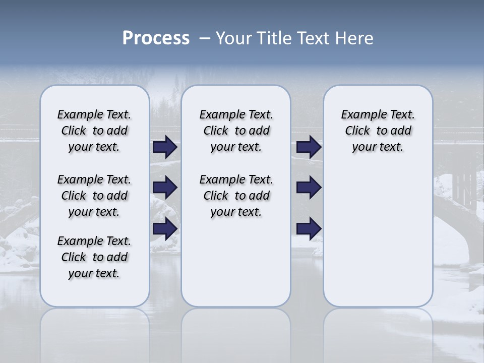 A Bridge Over A Body Of Water Covered In Snow PowerPoint Template