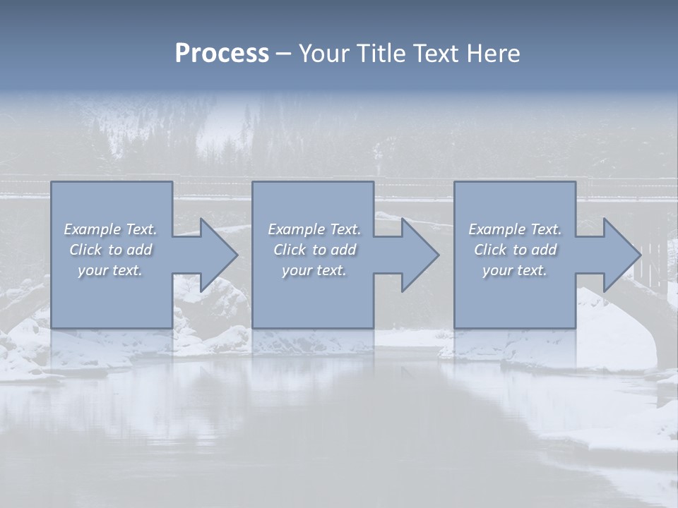 A Bridge Over A Body Of Water Covered In Snow PowerPoint Template
