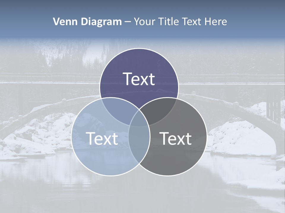 A Bridge Over A Body Of Water Covered In Snow PowerPoint Template