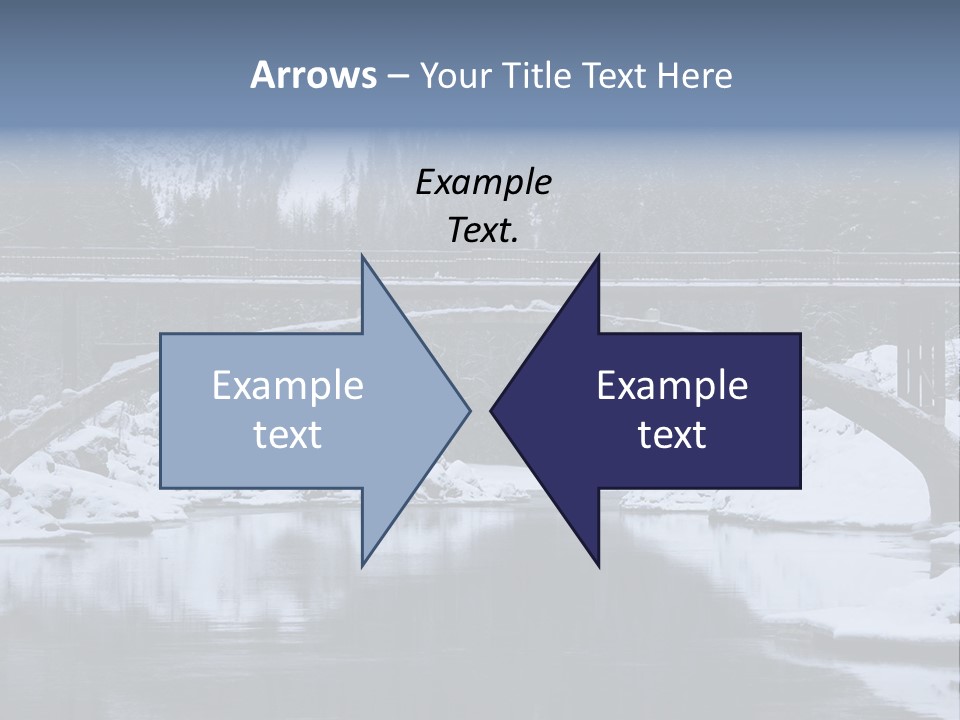 A Bridge Over A Body Of Water Covered In Snow PowerPoint Template