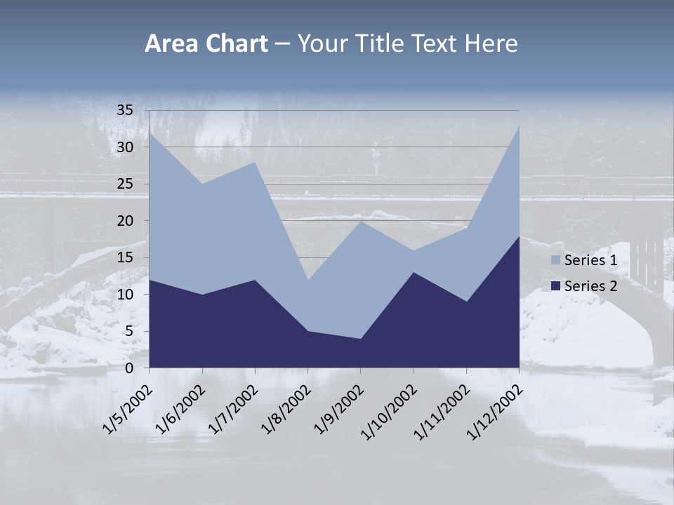 A Bridge Over A Body Of Water Covered In Snow PowerPoint Template
