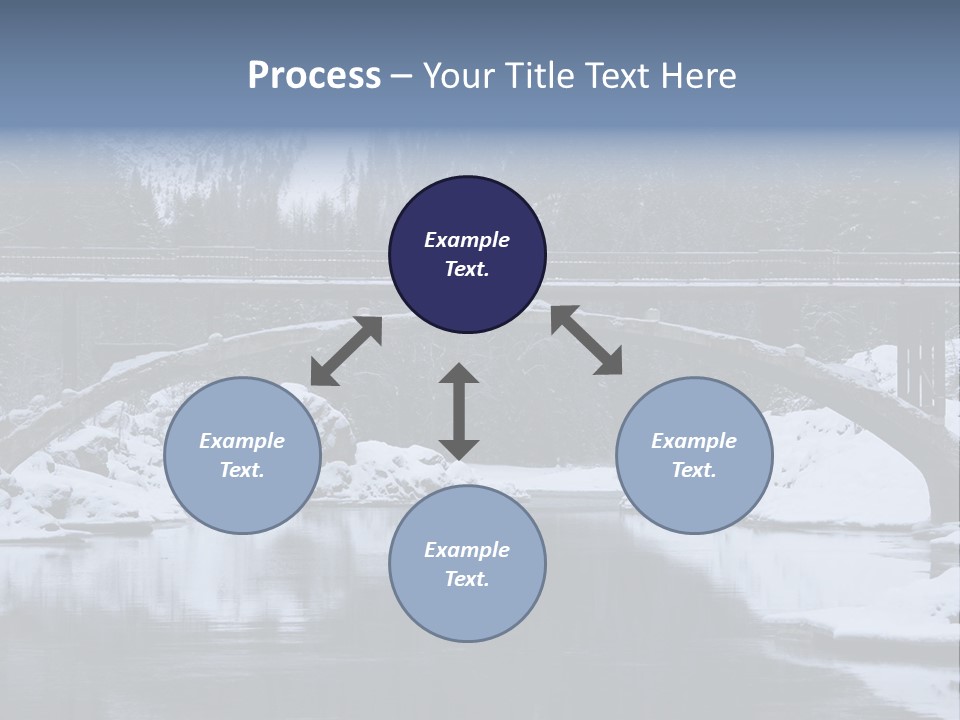 A Bridge Over A Body Of Water Covered In Snow PowerPoint Template