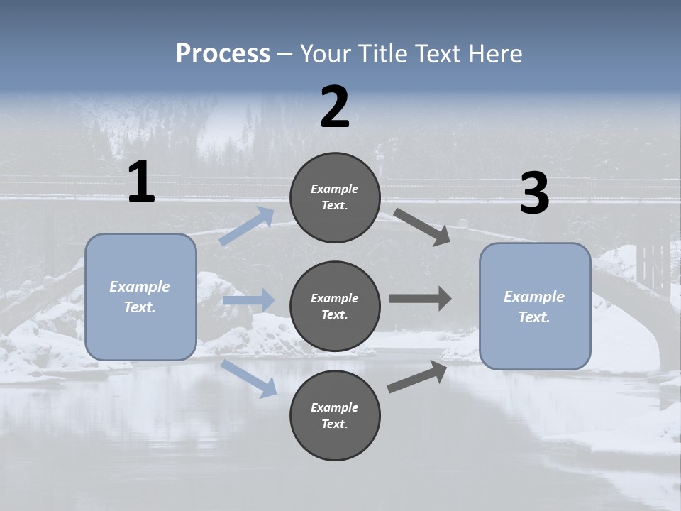 A Bridge Over A Body Of Water Covered In Snow PowerPoint Template