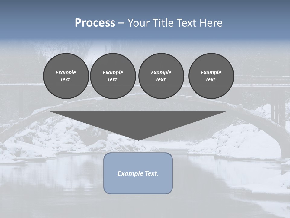 A Bridge Over A Body Of Water Covered In Snow PowerPoint Template