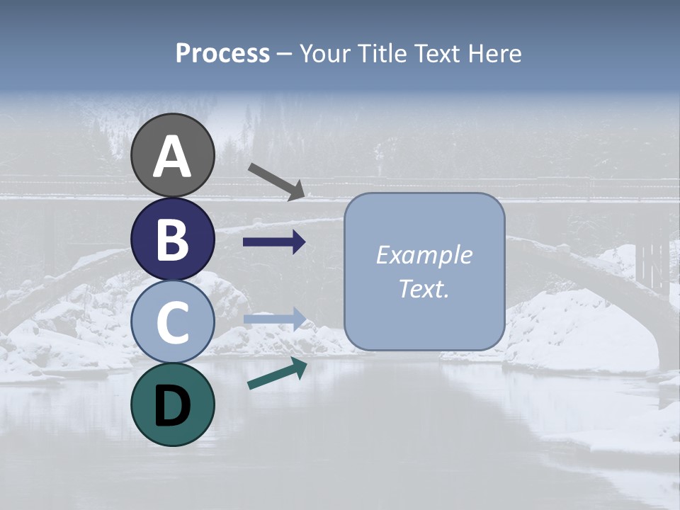 A Bridge Over A Body Of Water Covered In Snow PowerPoint Template