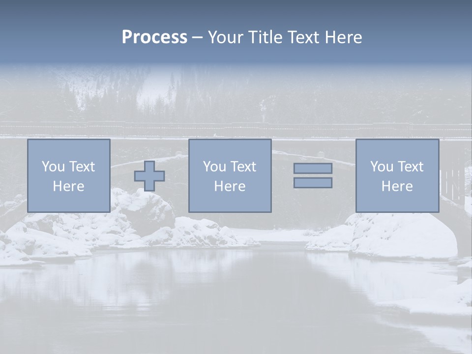 A Bridge Over A Body Of Water Covered In Snow PowerPoint Template