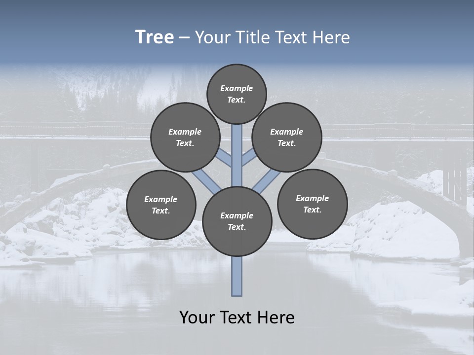 A Bridge Over A Body Of Water Covered In Snow PowerPoint Template