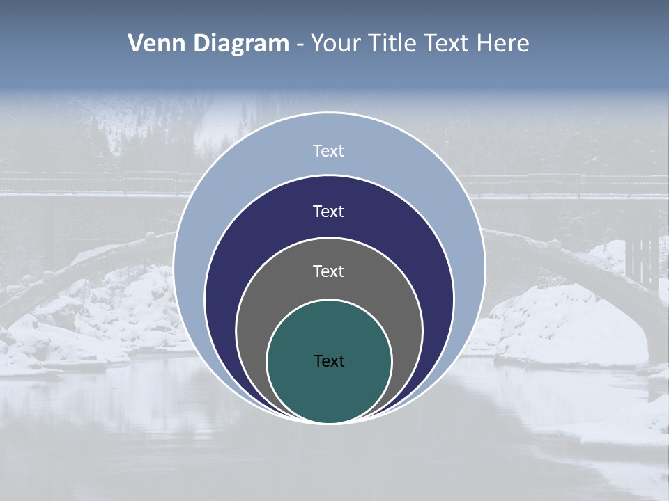 A Bridge Over A Body Of Water Covered In Snow PowerPoint Template