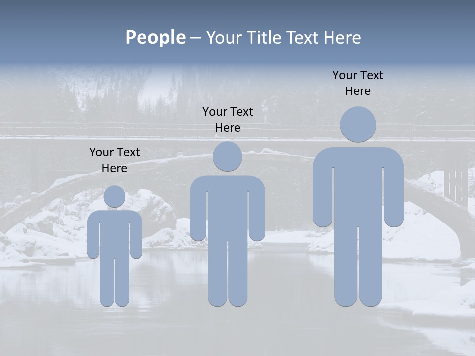 A Bridge Over A Body Of Water Covered In Snow PowerPoint Template