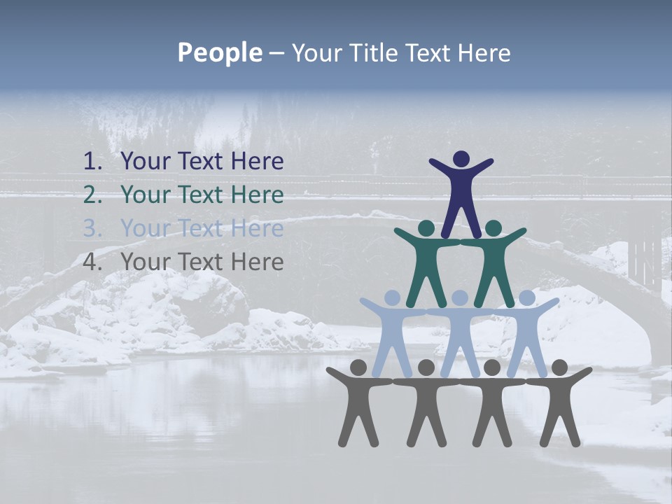 A Bridge Over A Body Of Water Covered In Snow PowerPoint Template