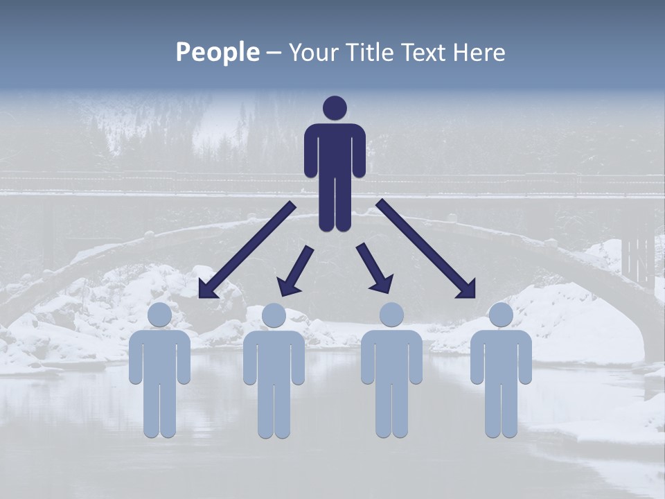 A Bridge Over A Body Of Water Covered In Snow PowerPoint Template