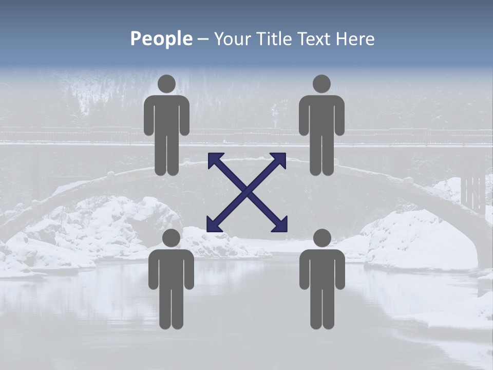 A Bridge Over A Body Of Water Covered In Snow PowerPoint Template