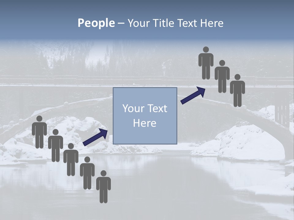 A Bridge Over A Body Of Water Covered In Snow PowerPoint Template