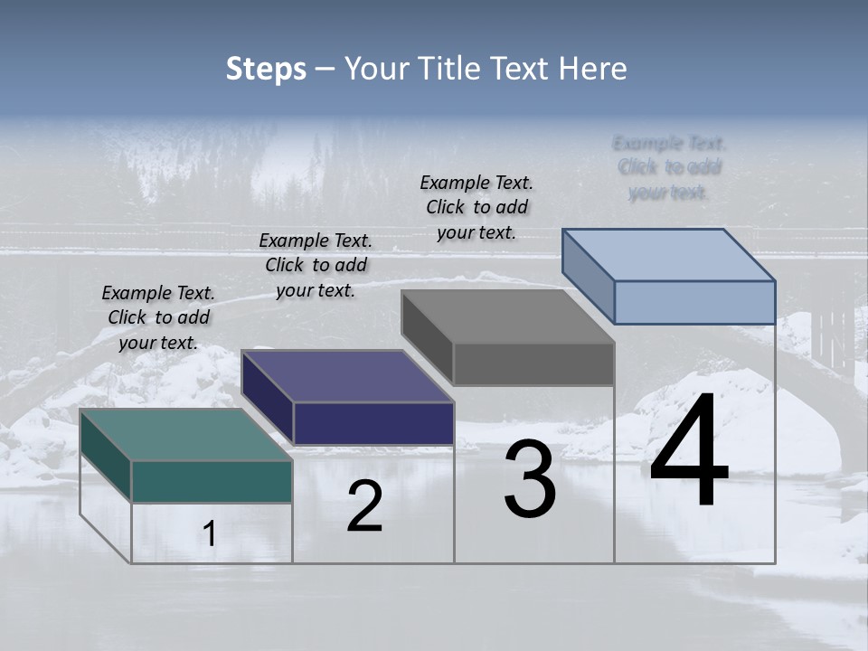 A Bridge Over A Body Of Water Covered In Snow PowerPoint Template