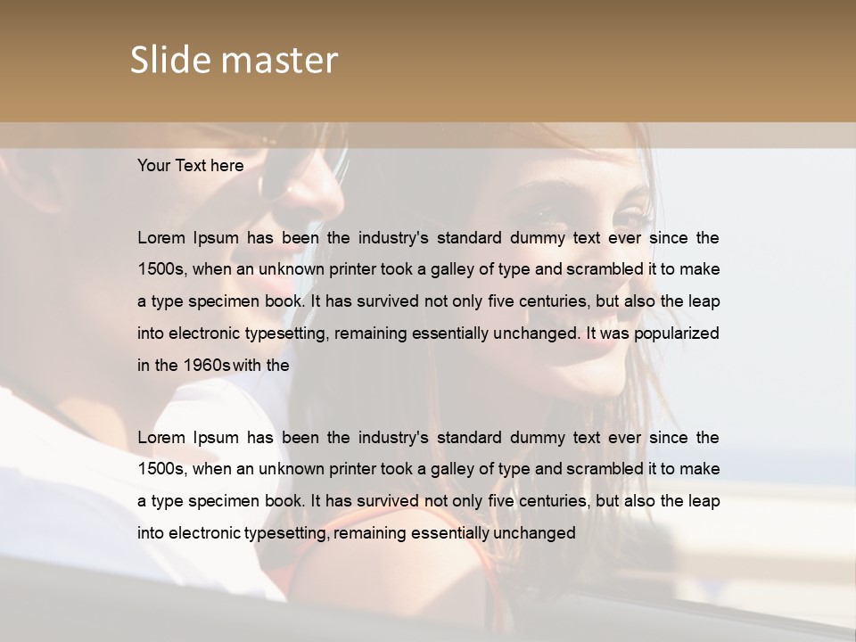 A Man And A Little Girl In A Car Looking Out The Window PowerPoint Template