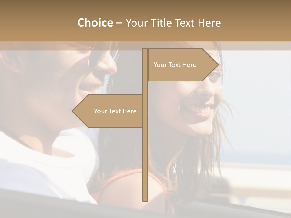 A Man And A Little Girl In A Car Looking Out The Window PowerPoint Template