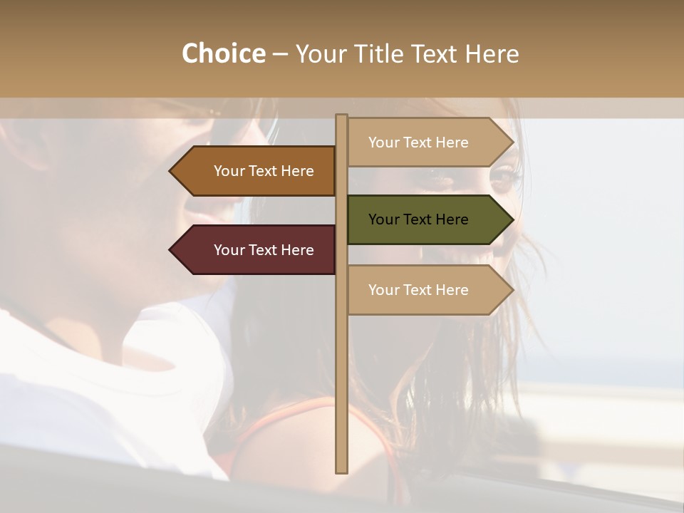 A Man And A Little Girl In A Car Looking Out The Window PowerPoint Template