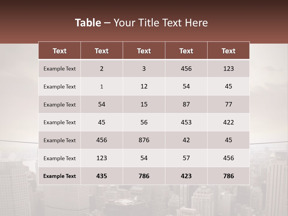 A Man Walking On A Tight Rope Over A City PowerPoint Template