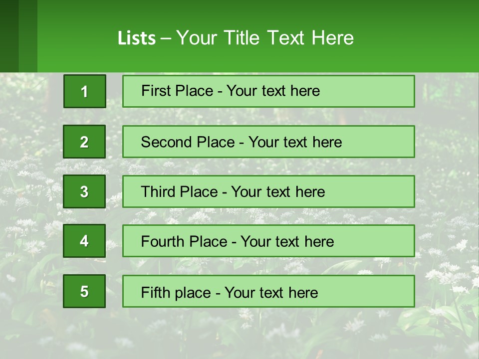 A Field Full Of White Flowers With Trees In The Background PowerPoint Template