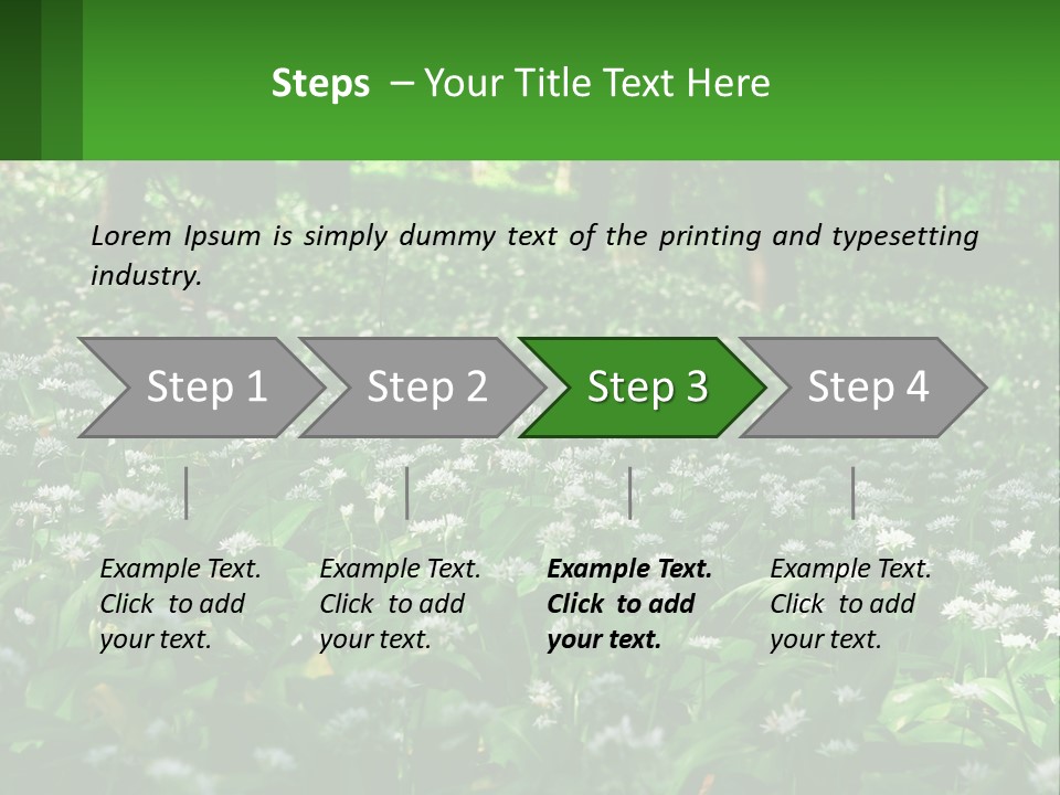 A Field Full Of White Flowers With Trees In The Background PowerPoint Template