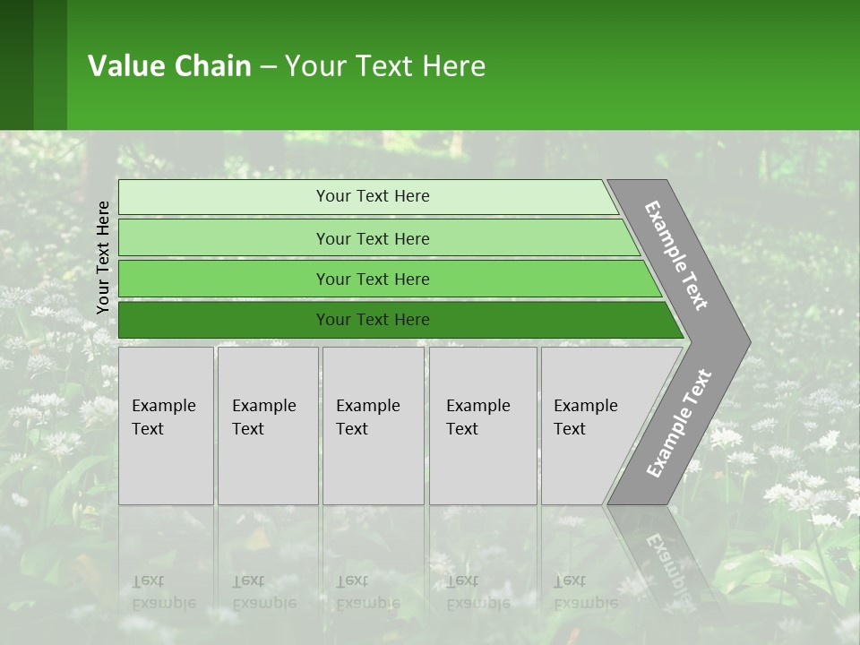 A Field Full Of White Flowers With Trees In The Background PowerPoint Template