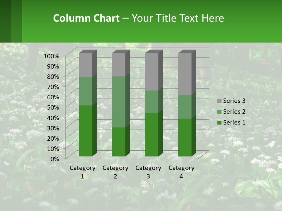 A Field Full Of White Flowers With Trees In The Background PowerPoint Template