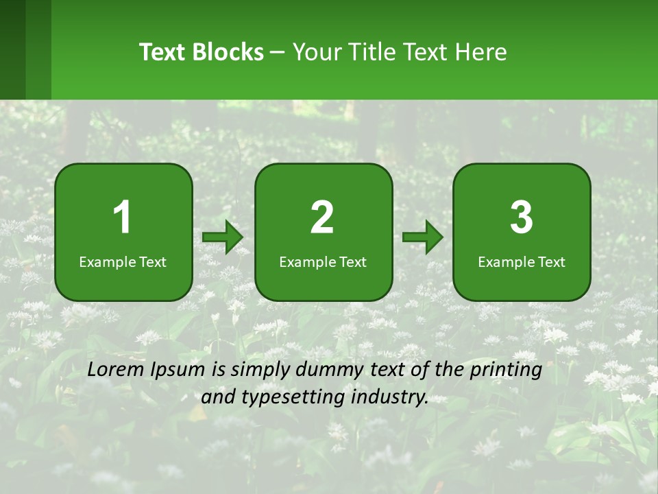 A Field Full Of White Flowers With Trees In The Background PowerPoint Template