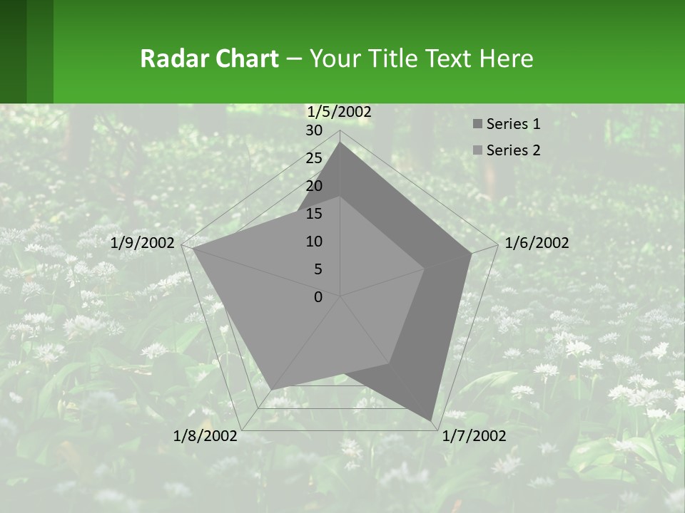 A Field Full Of White Flowers With Trees In The Background PowerPoint Template