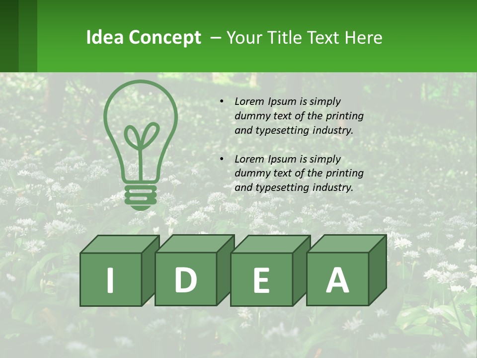 A Field Full Of White Flowers With Trees In The Background PowerPoint Template