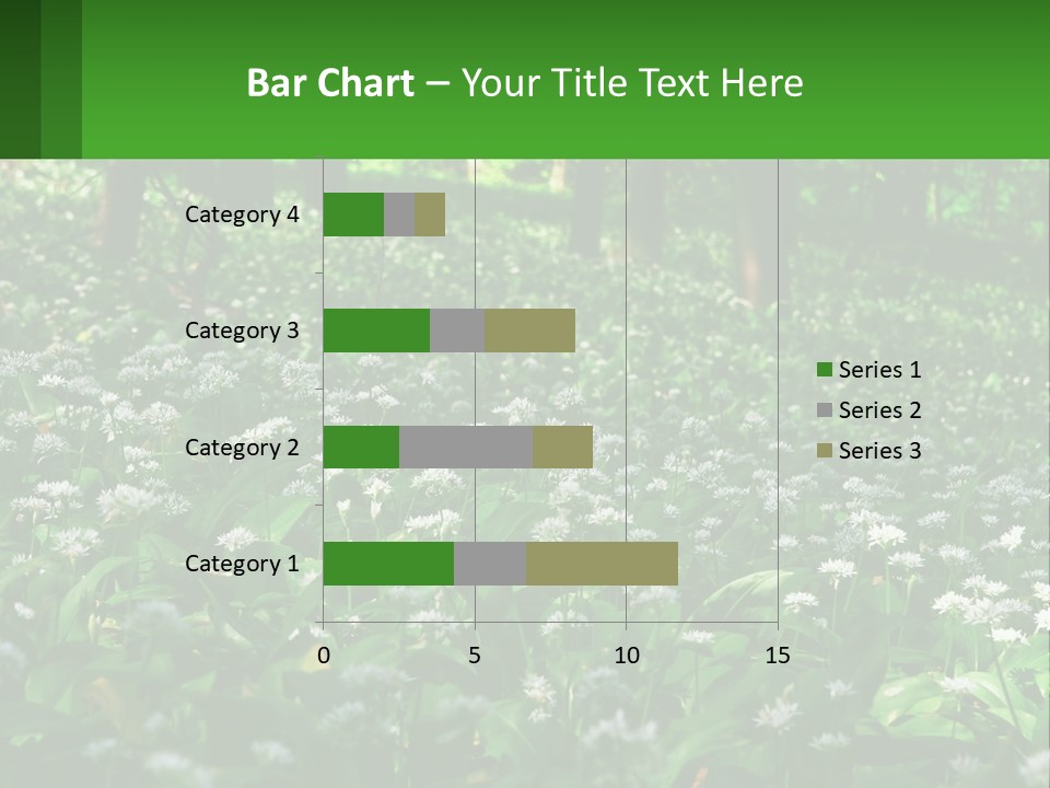 A Field Full Of White Flowers With Trees In The Background PowerPoint Template