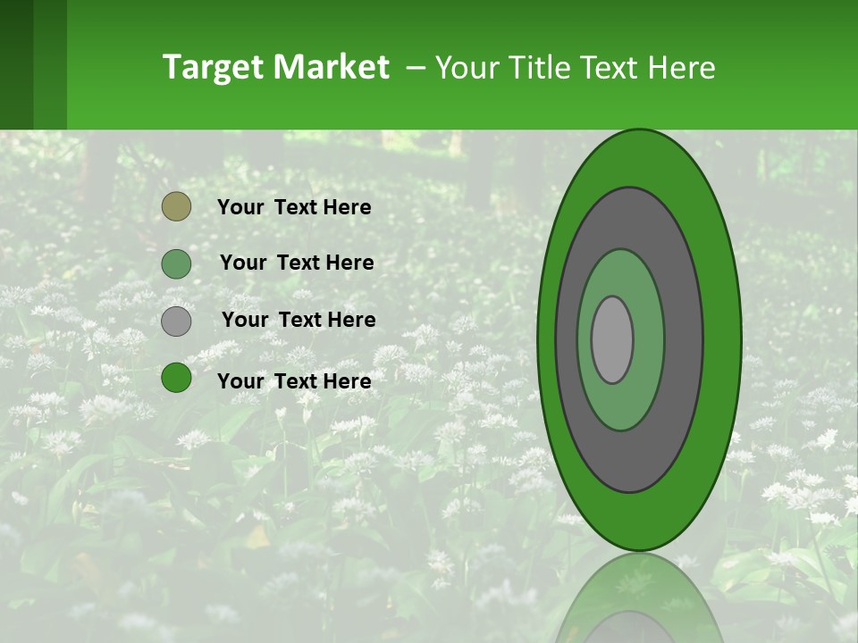 A Field Full Of White Flowers With Trees In The Background PowerPoint Template