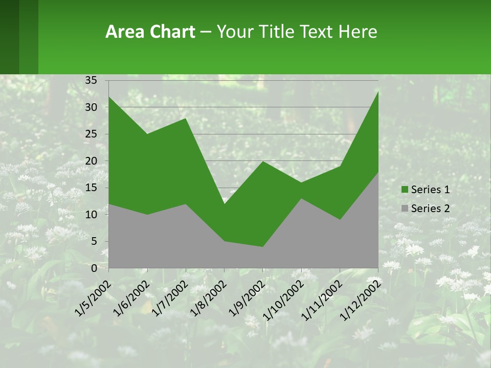 A Field Full Of White Flowers With Trees In The Background PowerPoint Template