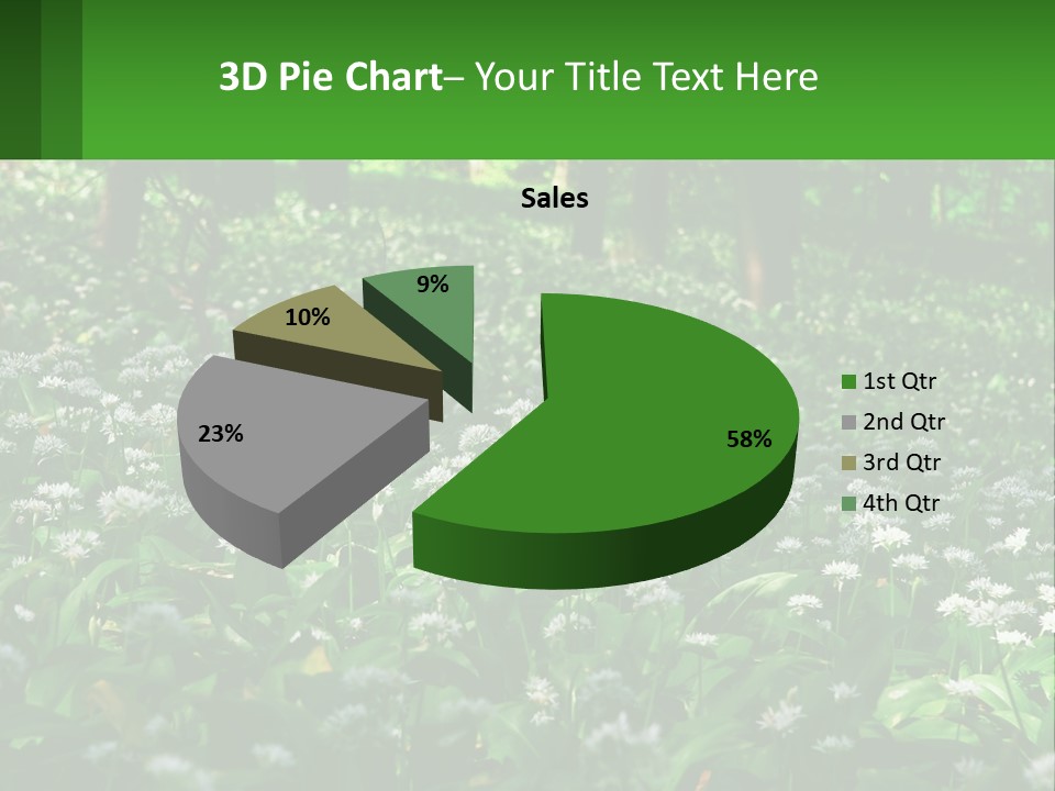 A Field Full Of White Flowers With Trees In The Background PowerPoint Template
