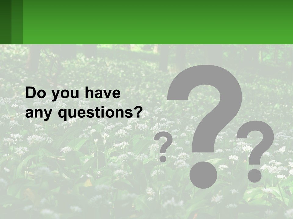 A Field Full Of White Flowers With Trees In The Background PowerPoint Template