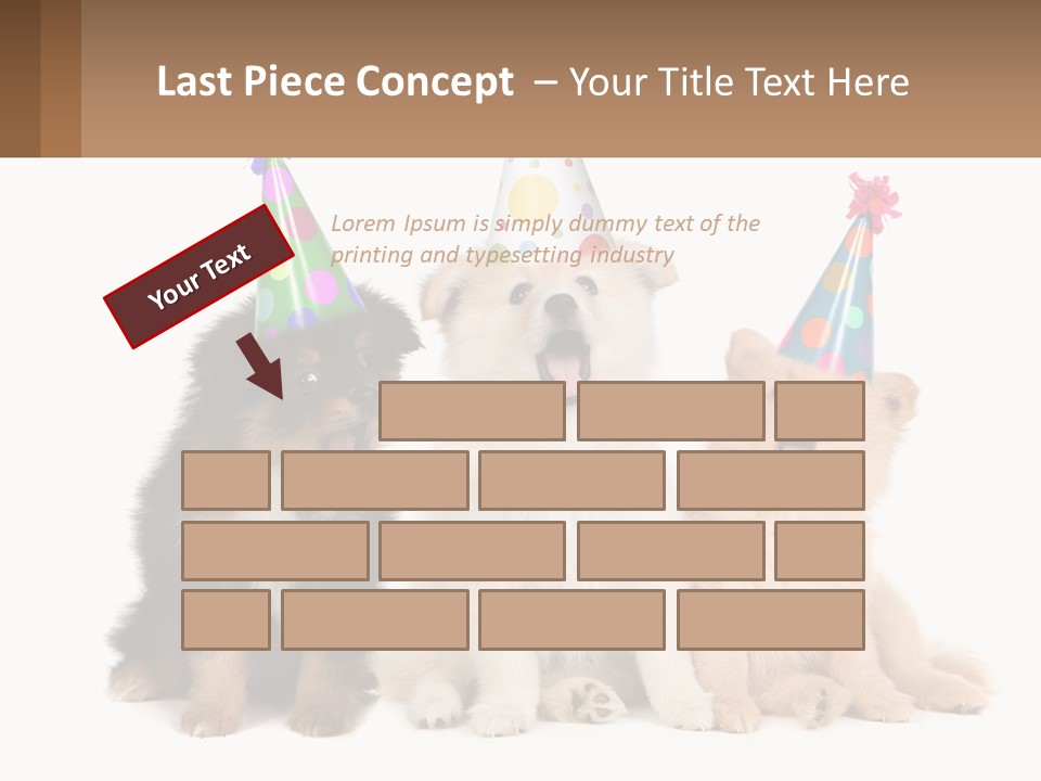 A Group Of Dogs Wearing Party Hats PowerPoint Template