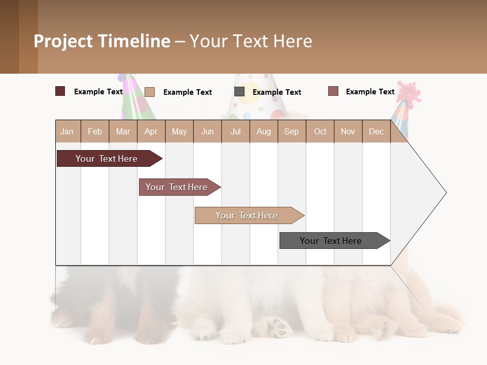 A Group Of Dogs Wearing Party Hats PowerPoint Template