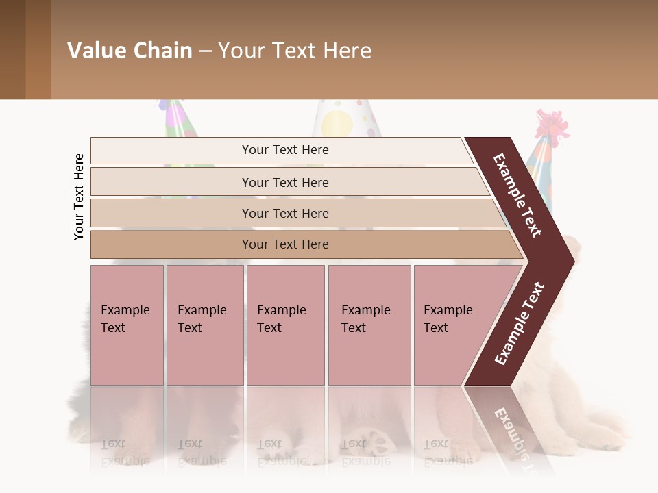 A Group Of Dogs Wearing Party Hats PowerPoint Template