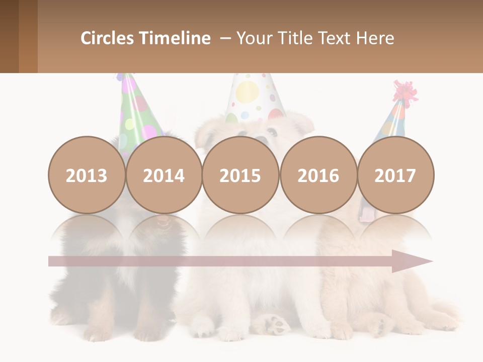 A Group Of Dogs Wearing Party Hats PowerPoint Template