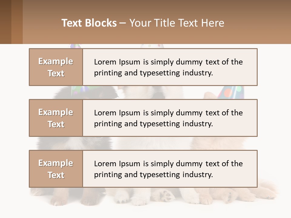 A Group Of Dogs Wearing Party Hats PowerPoint Template