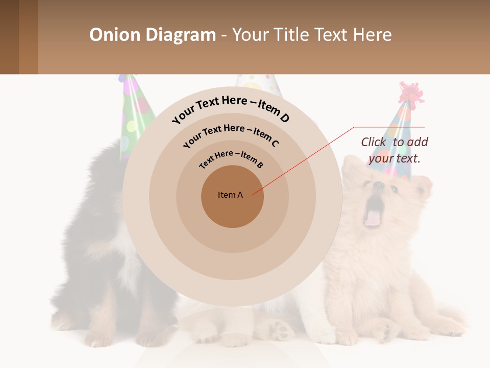 A Group Of Dogs Wearing Party Hats PowerPoint Template
